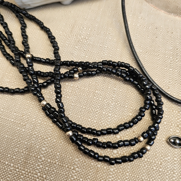 Silpada Pearl Cross Necklace, Bead Necklace, and Hoop Earrings SET! - Picture 5 of 14